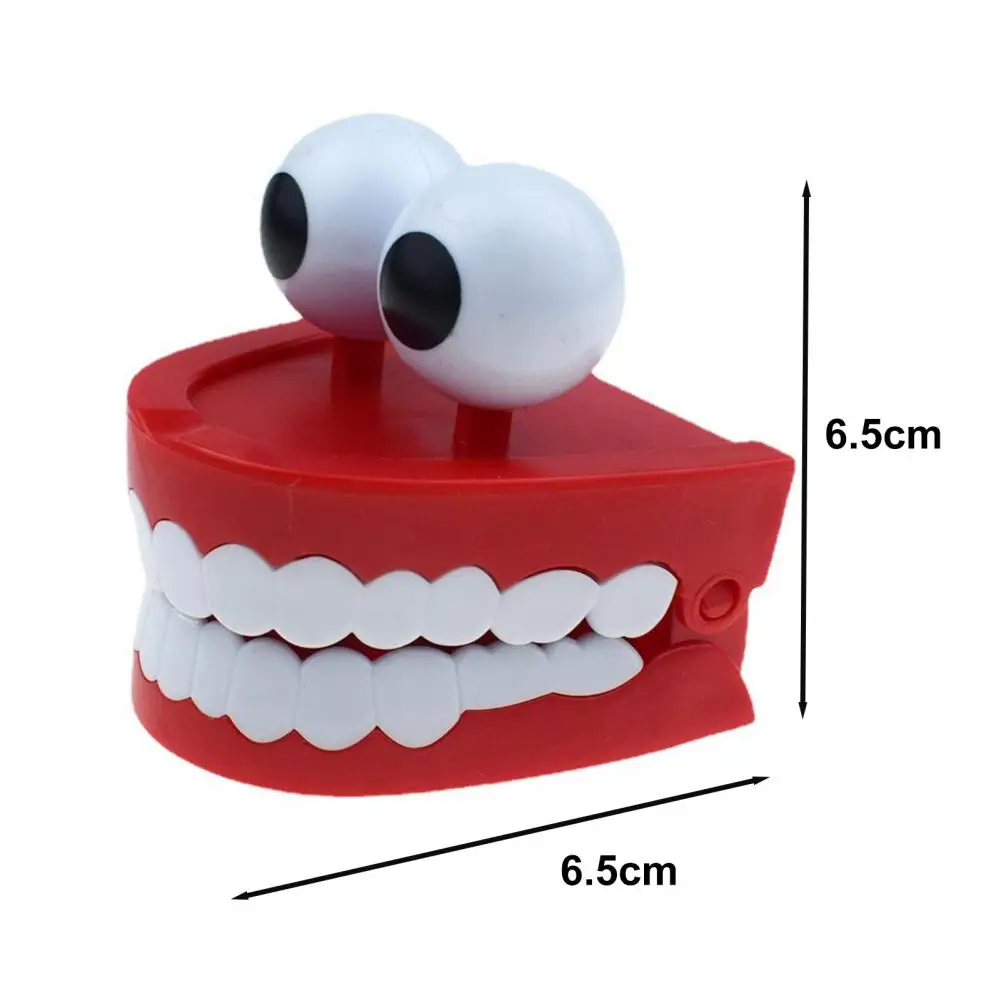 Clockwork Jumping Denture Clockwork Toy Big Eyes Jumping Denture Educational Mechanical Toy Halloween Prank Decoration Gift