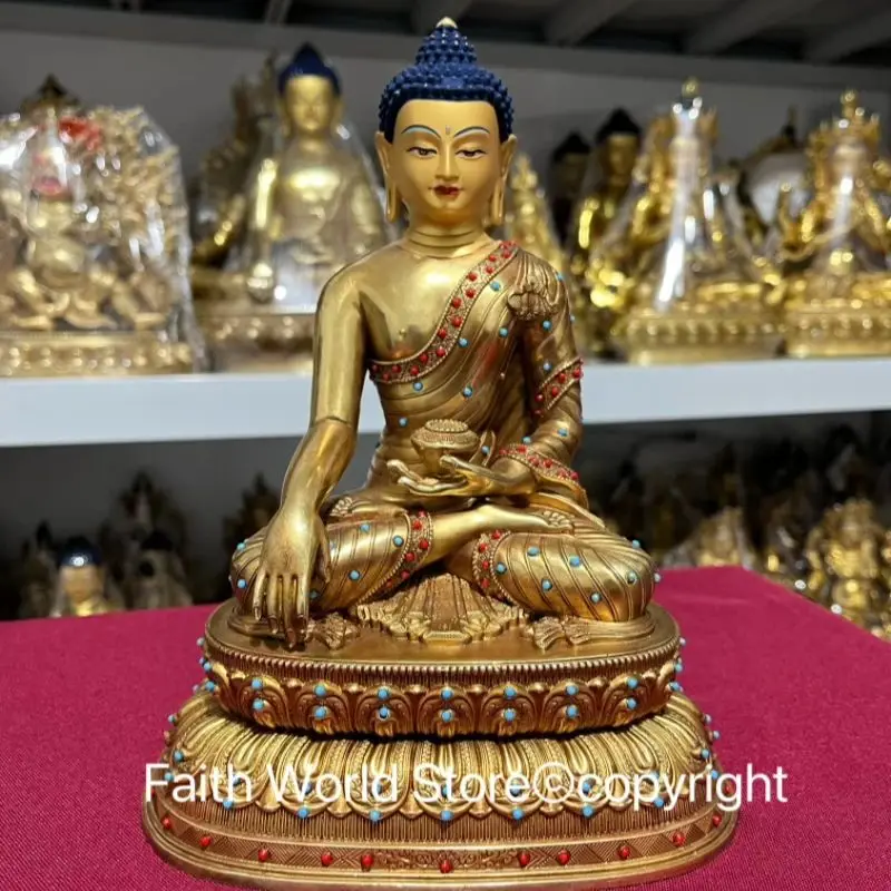 

5A TOP GOOD Almighty Shakyamuni Buddha statue 2024 Tibet Thailand Buddhist Worshiping Buddha HOME protection Bless family