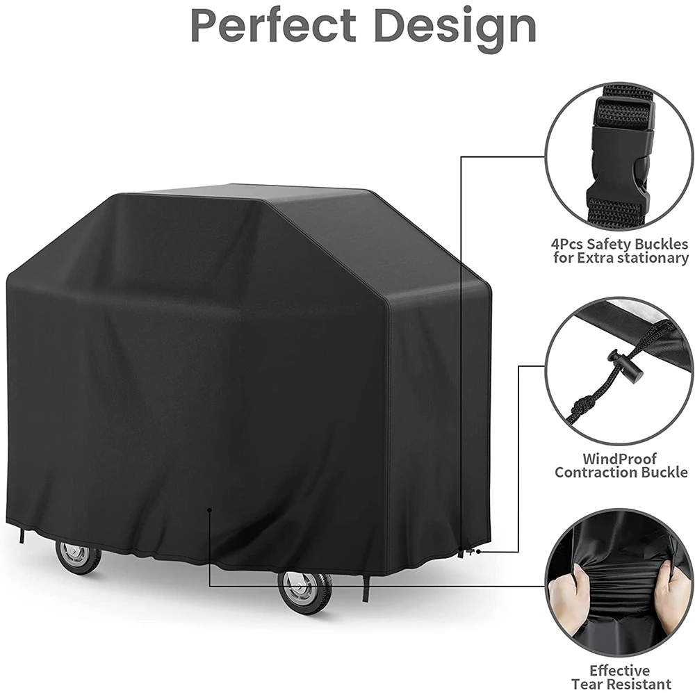 Barbecue Gas Grill Waterproof BBQ Cover Outdoor Heavy Duty Fade Weather Resistant Upgraded Material for Char Broil and More