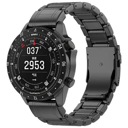Premium Titanium Strap - Sleek Metal Wristband - QuickFit 26mm (Black)
