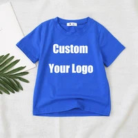 Custom Design Children T Shirt Your Own Logo Kids Casual Tees Cotton Short Sleeve Cool Tops Customized Tshirt Size 100-160cm 1