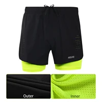ARSUXEO Men's Running Shorts Outdoor Sports Training Exercise Jogging Gym Fitness 2 in 1 with Longer Liner Quick Dry Workout 2