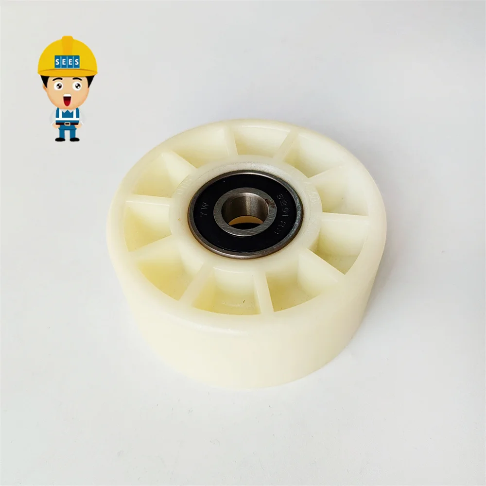 SEES GAA456CM1 XAA456BL Escalator Belt Roller H75mm 76*34*6201-2RS Use 506NCE OD76MM W34MM Bearing 6201 Without Axle M12 escalator handrail roller