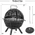 35 Inch Wood Burning Fire Pit with BBQ Grill, Heavy Duty Fire Pits Ball for Outside with Spark Screen & Removable Ash Pan 4