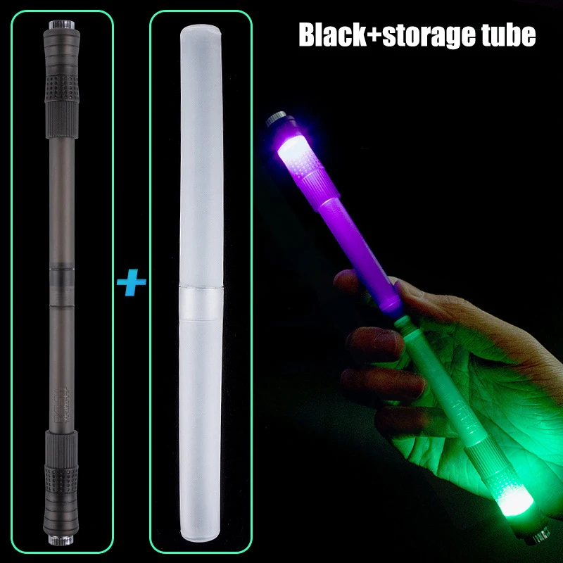 New Novelty Gel Pen Spinning Dazzle 7colors Led Lights Pen Spinning Mod Multifuncional Gift Box Kids Christmas multifunction pen