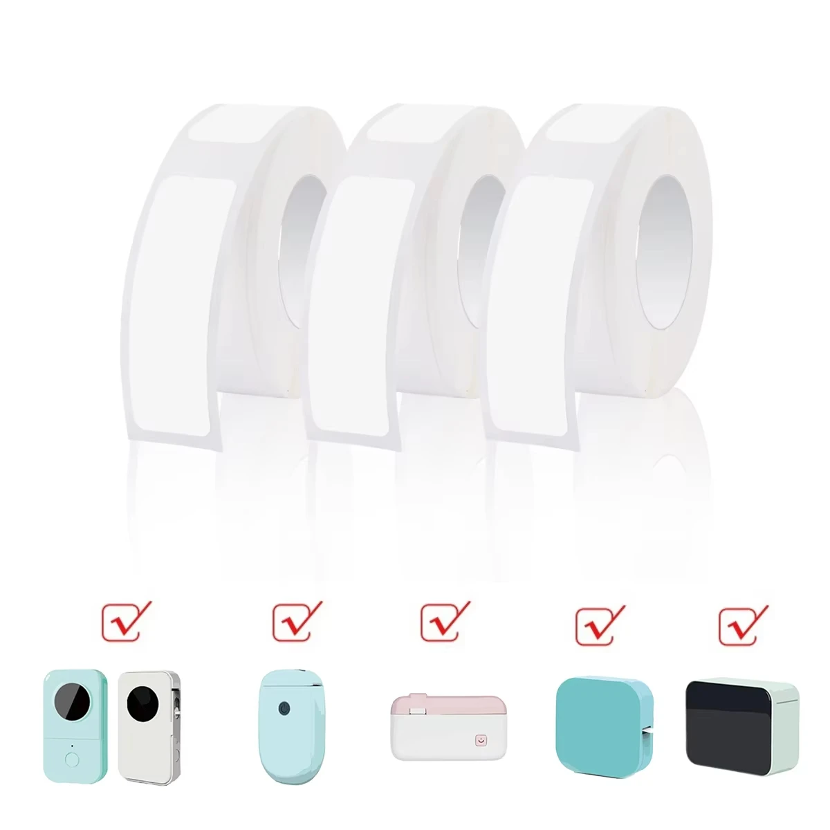 흰색 감열 라벨 12x40mm, 고대비, D30/P12 프린터용 - 보관용