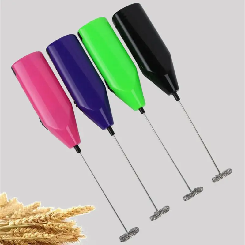 2x Electric Frother Milk Mixer Drink Foamer Coffee Egg Beater Whisk Late  Stirrer