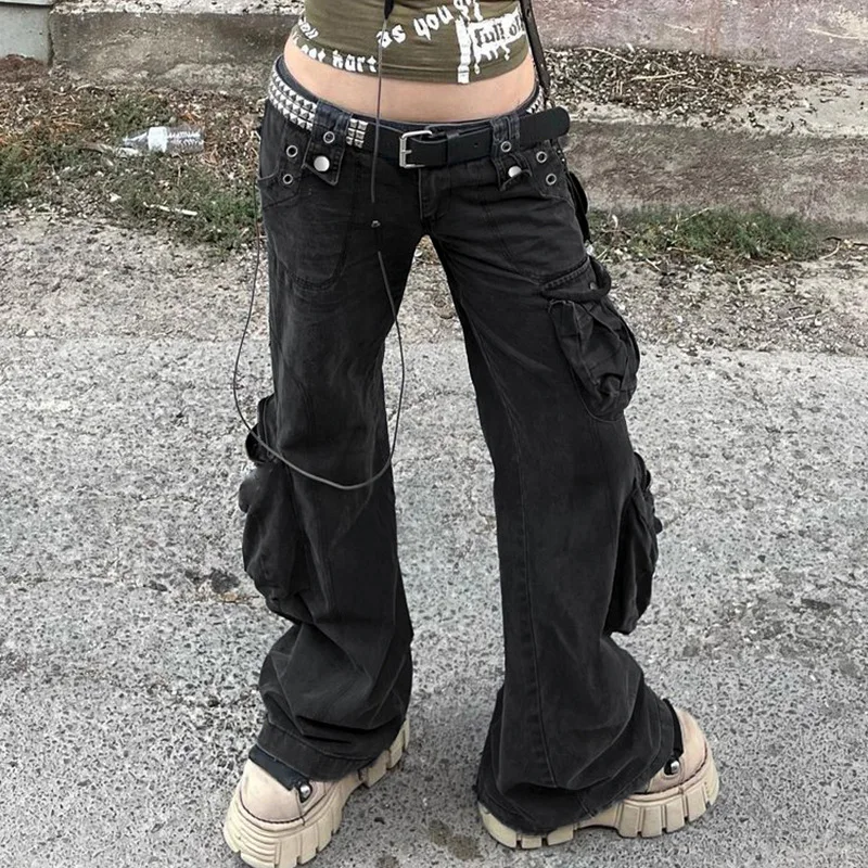 Y2K Mall Goth Chain Trouser Pants