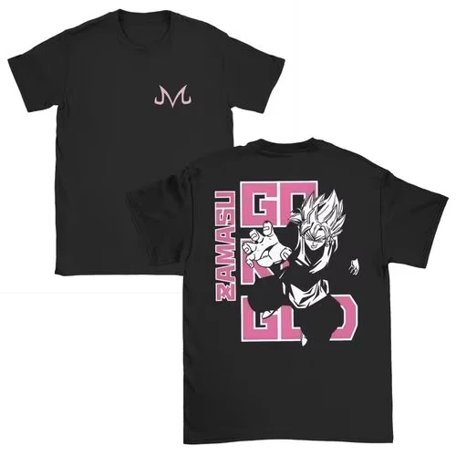 Kawaii Majin Buu Gym Ball Z Fitness Anime T shirt for men cotton short sleeved round neck summer clothing for parents