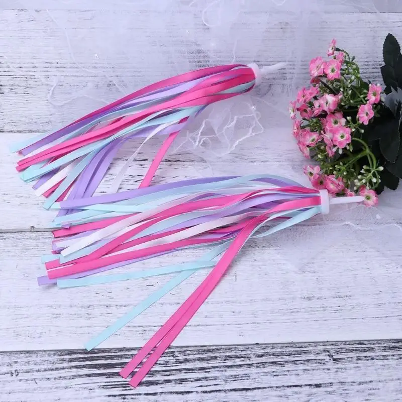 1pair Children Bicycles Coloured Ribbon Decoration Handlebar Tassels Outdoor Cycling Accessories bicycle accessories