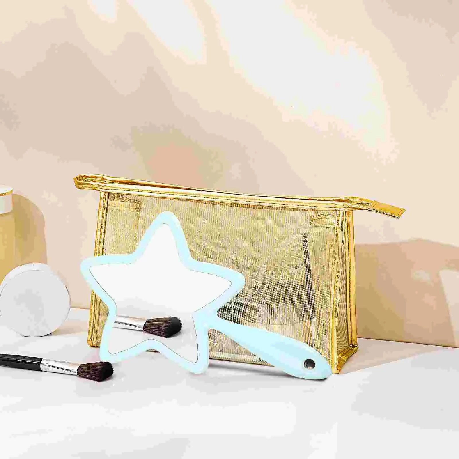 Portable Handheld Mirror Handheld Mirror Star Cute Makeup Mirror