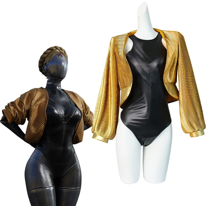 

Female Coat Jumpsuit Cosplay Full Set Atomic Heart Twins Cosplay Costume Jumpsuit Outfits Halloween Carnival Suit Role Play
