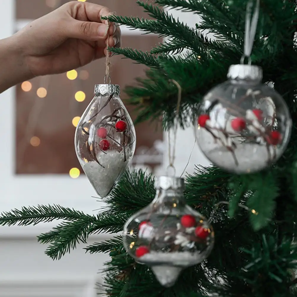Christmas Plastic Baubles Xmas Ball Decoration Decorative Festive DIY Decorations Plastic Ornament Balls Christmas Balls