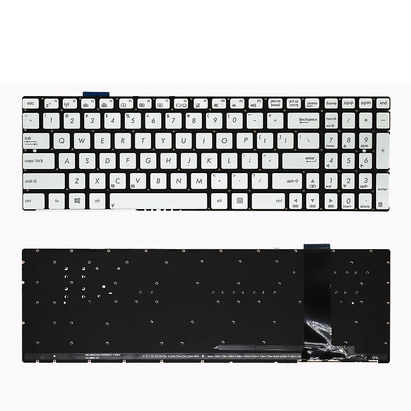 Teclado Retroiluminado para Asus N56 N56v U500vz N76 R500v R505 N550 N750 Q550 N550 N550j G550j Q550 j jv g Russo - Imagem 6