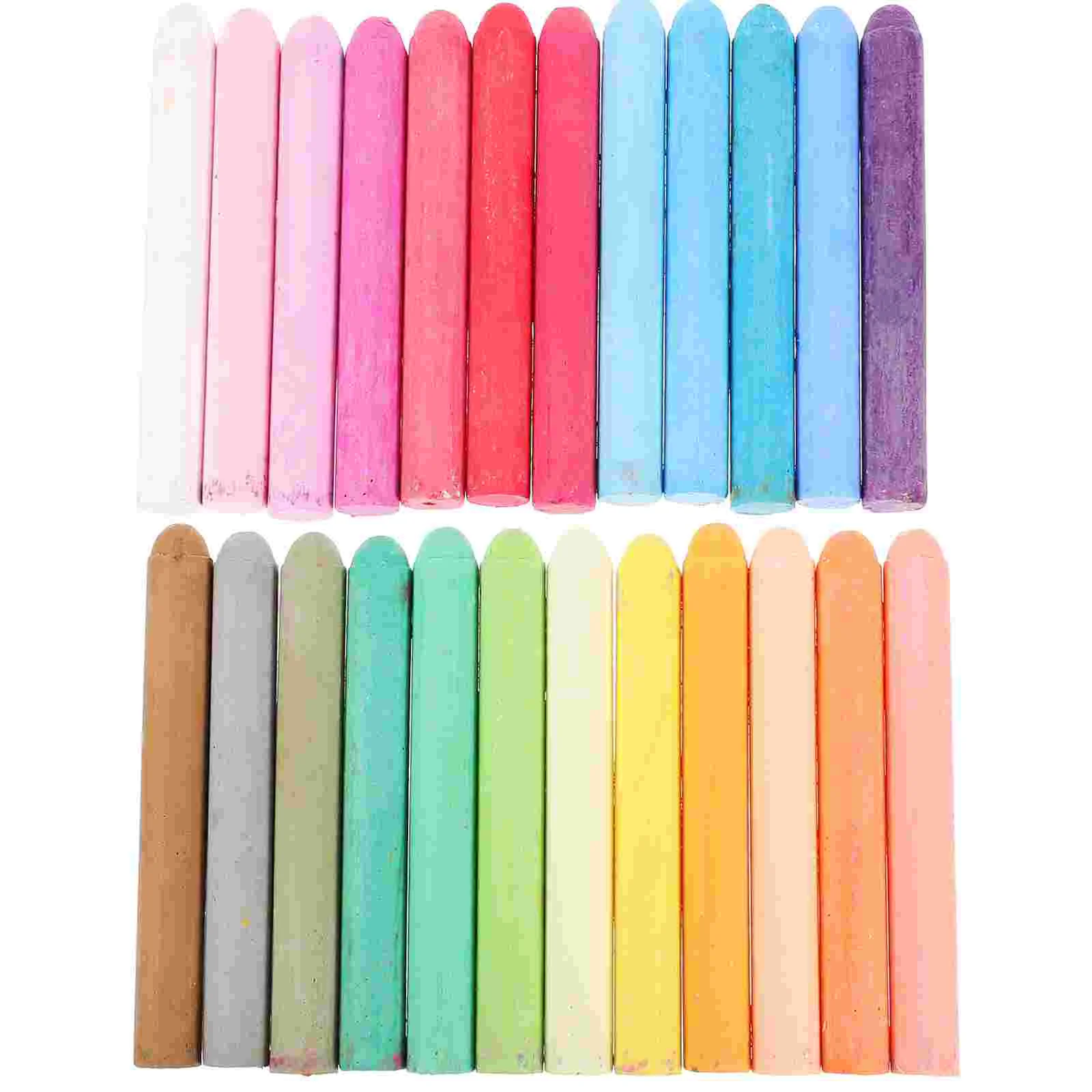 

24pcs Colored Chalks Dust Free Chalks Multi-function Chalks Teachers Chalks Water Soluble