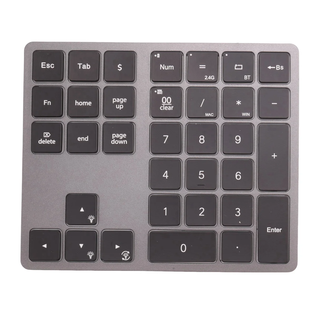 Backlight bluetooth numeric keypad rgb rechargeable 34 keys keypad