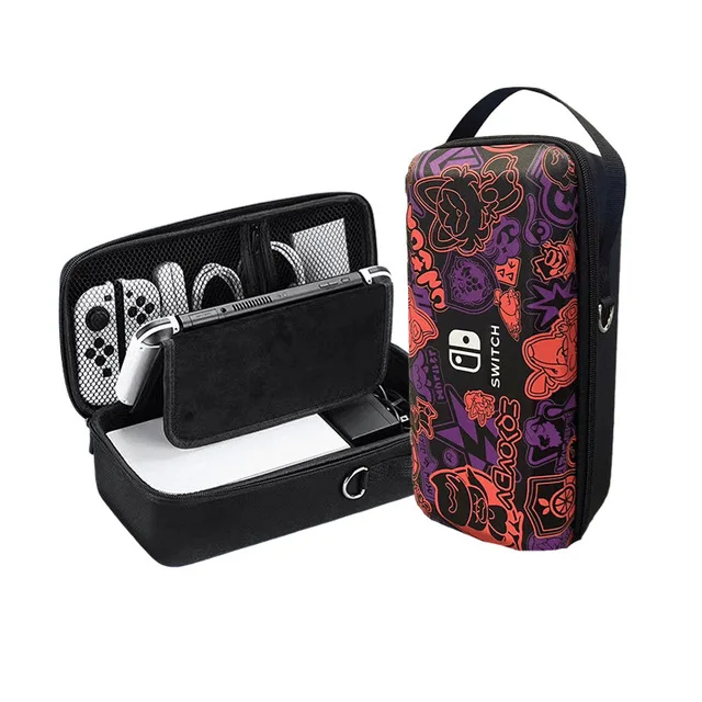 Per Nintendo Switch/ Switch Oled Console Custodia Impermeabile Custodia Rigida Interruttore Splatoon 3 Tema Skin Shell Pouch Box Accessorio