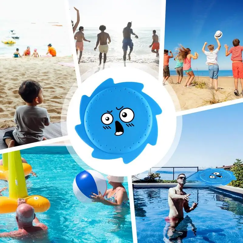Kids Water Disc Toy Soft Silicone Splashing Water Disc Toy Outdoor Throwing Skipping Summer Days Pool Discs For