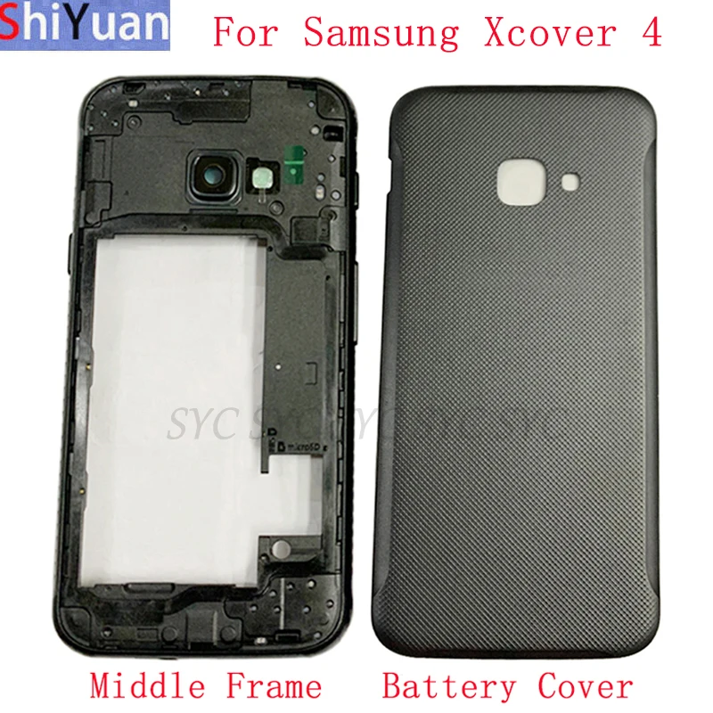 

Phone Housing Middle Frame Center Chassis Cover For Samsung Xcover 4 G390 G390F Battery Cover with Logo Replacement Repair Parts