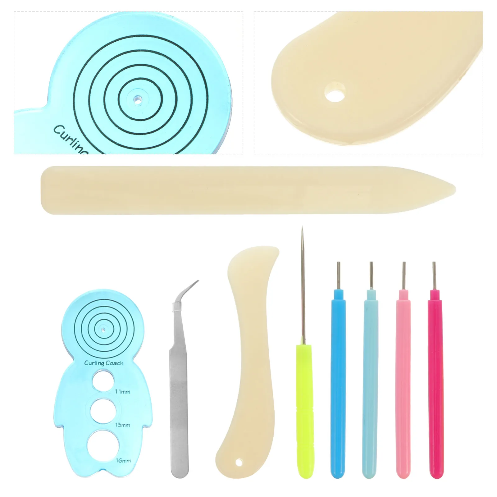 9Pcs 종이 퀼링 도구 세트 DIY 공예 예술을 위한 고품질 슬롯형 바늘 펜 플라스틱 손잡이 녹슬지 않는 제품