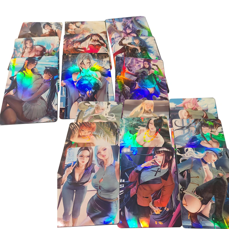 

Anime Goddess Story Arlecchino Yae Miko Lucy Star Guardian Kai'Sa Jabami Yumeko collection Set of cards Entertainment toys