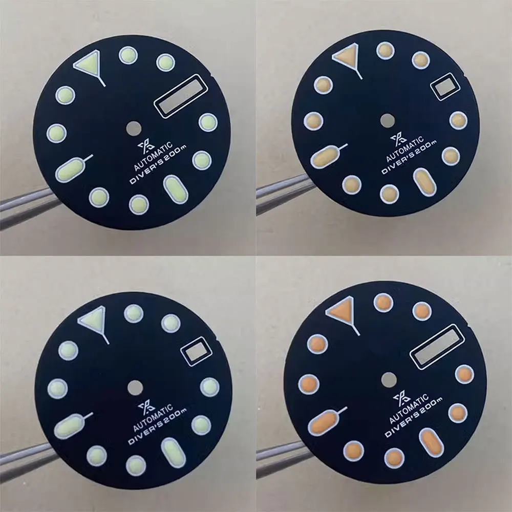 

PU modified SKX dial 28.5mm green glow single/dual calendar suitable for NH35/36 movement