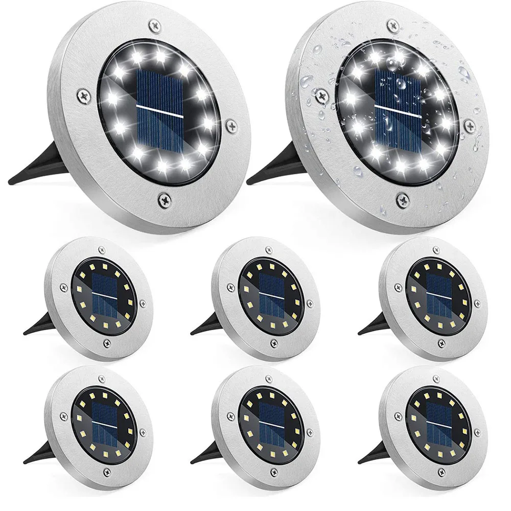 Solar Floor Lamp Exterior Terrace Floor Garden Light lighting Waterproof Stairs Outdoor Recessed Spot Flooring Underground Light led underground light