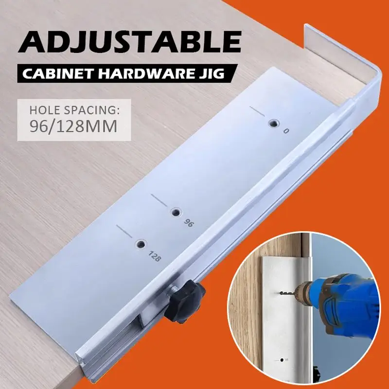 

Adjustable Cabinet Hardware Jig Drilling Positioner for Fast Accurate Installation Door Drawer Knob Pull Handle Drill Guide