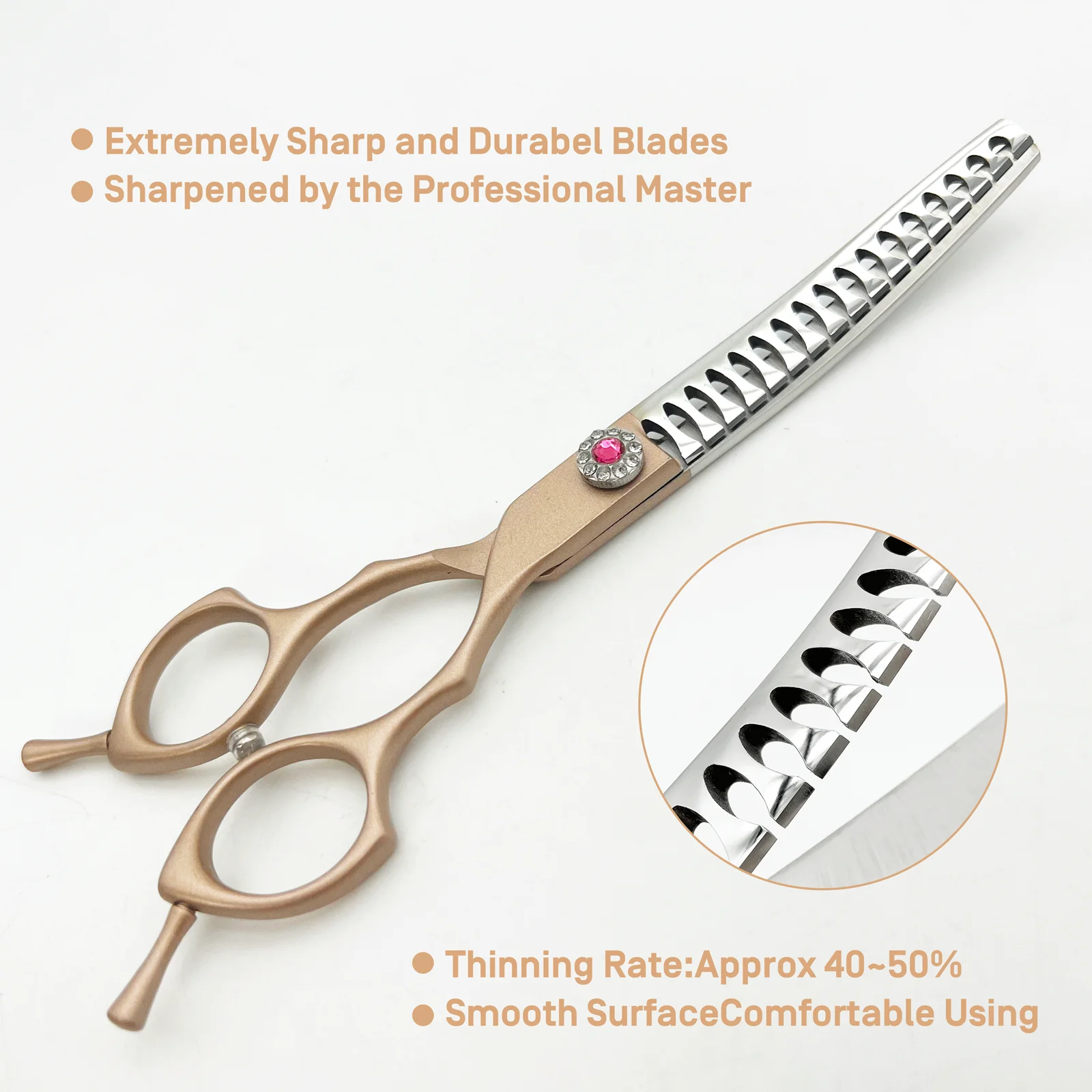 7inch Dog Curved Chunkers Shears Curved Thinning Shears Stainless Steel Dog Grooming Scissors Special Designed For Pet dog grooming scissors
