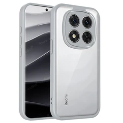 Durable Transparent Silicone Shockproof Phone Case with PC Back and TPU Bumper for Redmi Note 15 4G (Gray)