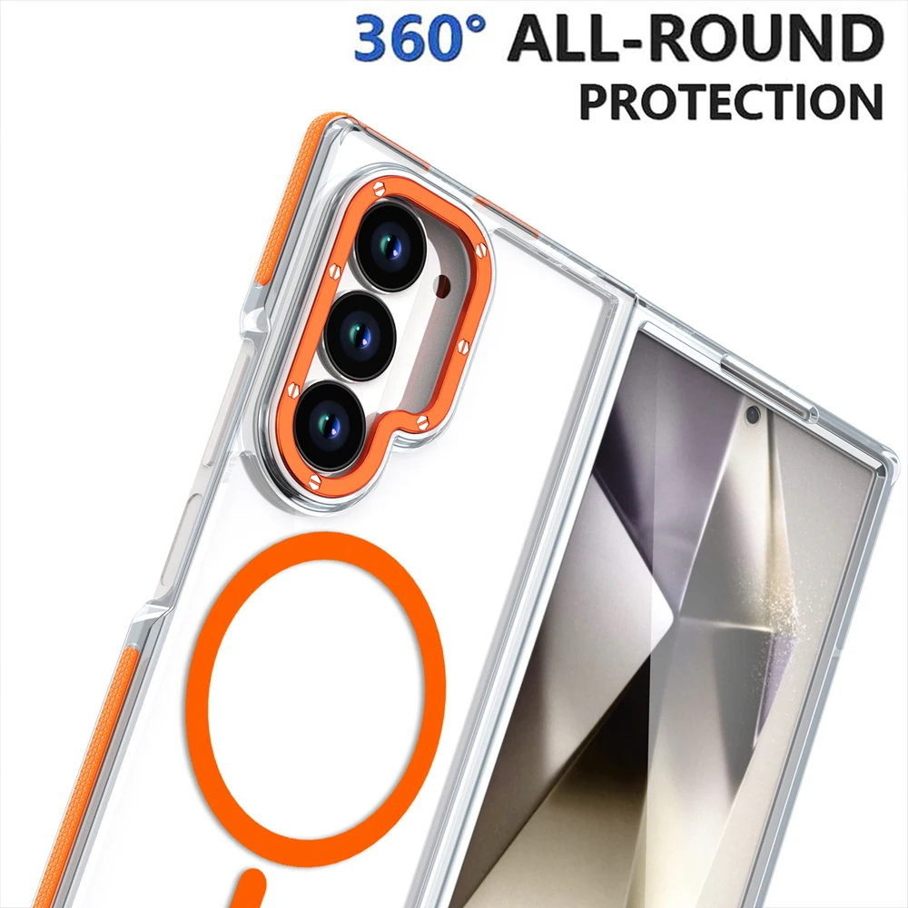 Transparent Shockproof Magnetic Wireless Charging Case