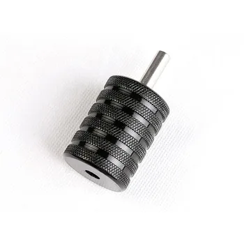 1PC manopole per tatuaggio con impugnatura in lega di alluminio tubi per mitragliatrice rotondi 30MM forniture per Body Art in Nylon nero sterilizzabili