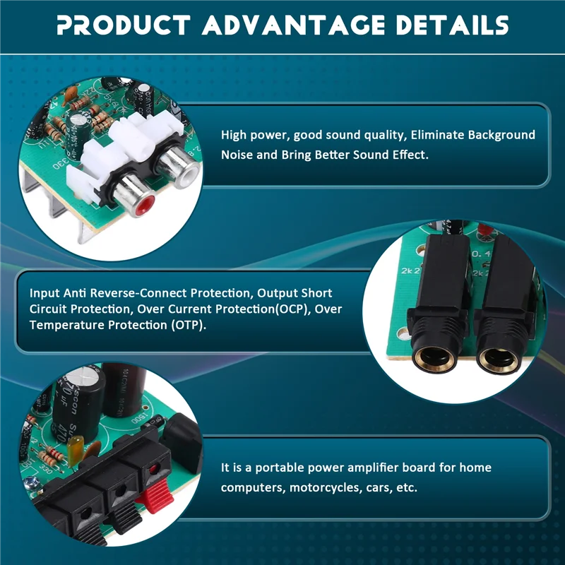 우수-40W + 40W TDA8944 스테레오 오디오 증폭기 보드 디지털 마이크 증폭기 자동차 앰프 톤 컨트롤 스피커 가라오케 증폭기