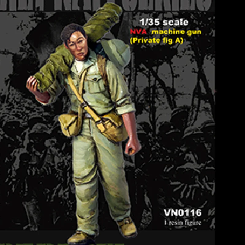 1/35 Resin Figure Model Kit Militare Vietnam War People Army Machine Gun Soldier Gk Toy Fatto A Mano Non Assemblato E Non Verniciato
