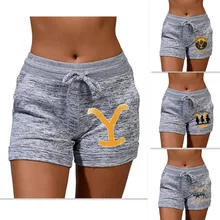 

Women Sport Yoga Shorts Summer Drawstring Fitness Running Elastic Waist Shorts Waist Loose Casual Shorts Yo-Ga Short Feminino