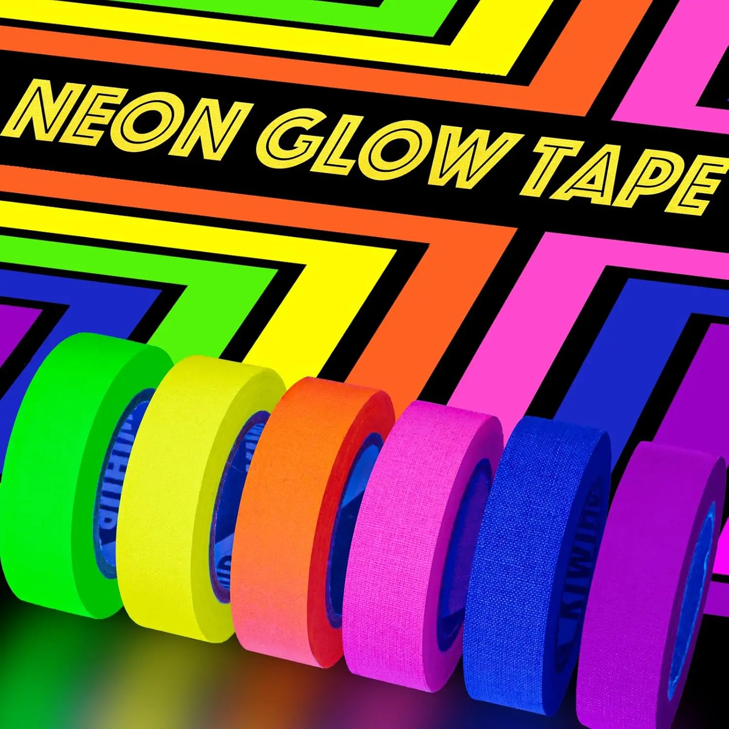 6 Rolls Fluorescent Reflective Safety Tape — Waterproof Self-Adhesive Strips for Night Running, Bikes & Backpacks (0.6 Wide)