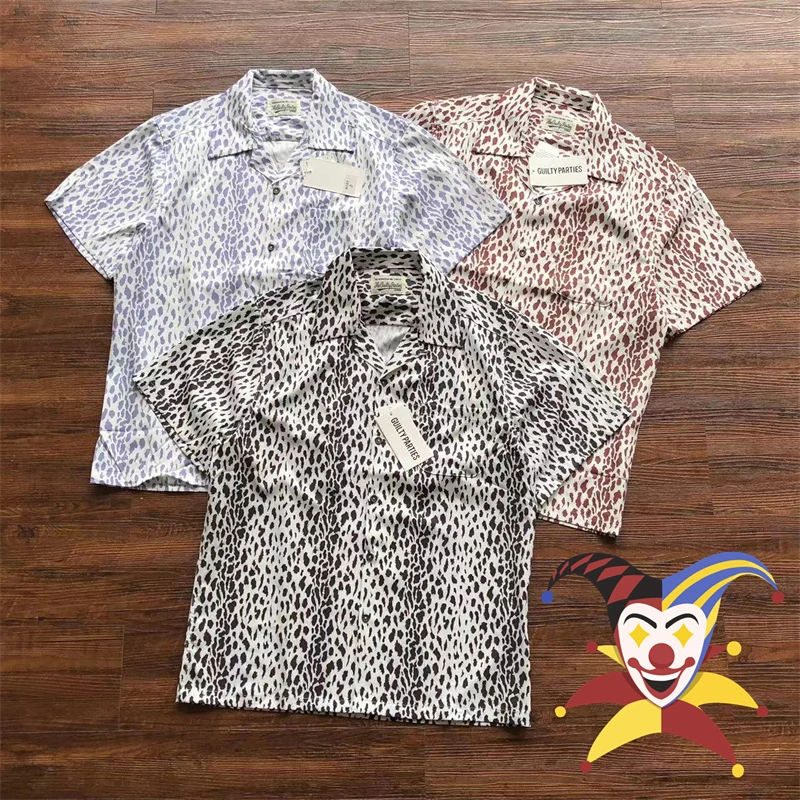 

Spot Full Printing Wacko Maria Shirt Men Women Streetwear Hawaii Beach Lapel Pocket Shirts