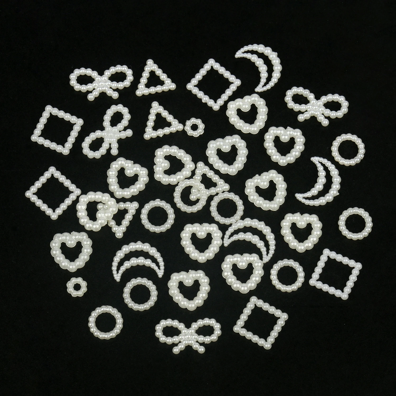 100pcs 10mm pearl white color map