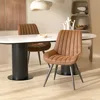 Modern Dining Chairs Set of 4, Comfy Dining Room Chairs with Thick Cushions, Upholstered Fabric Kitchen Side Chairs 6