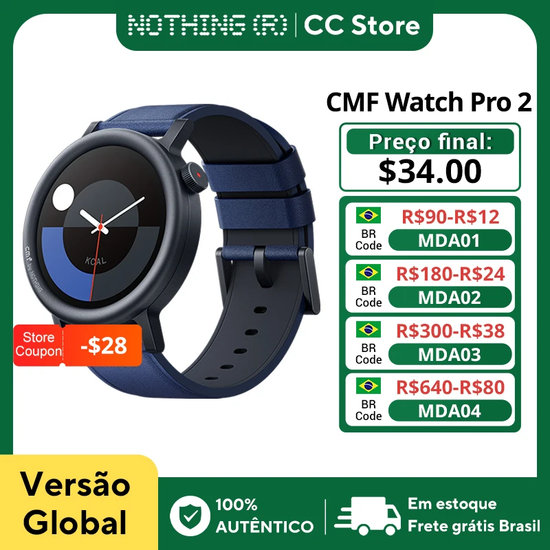 Global Version Nothing CMF Watch  Pro 2 1.32”AMOLED 120 Sports Modes Multi-system GPS Bluetooth calls with AI Noise Reduct