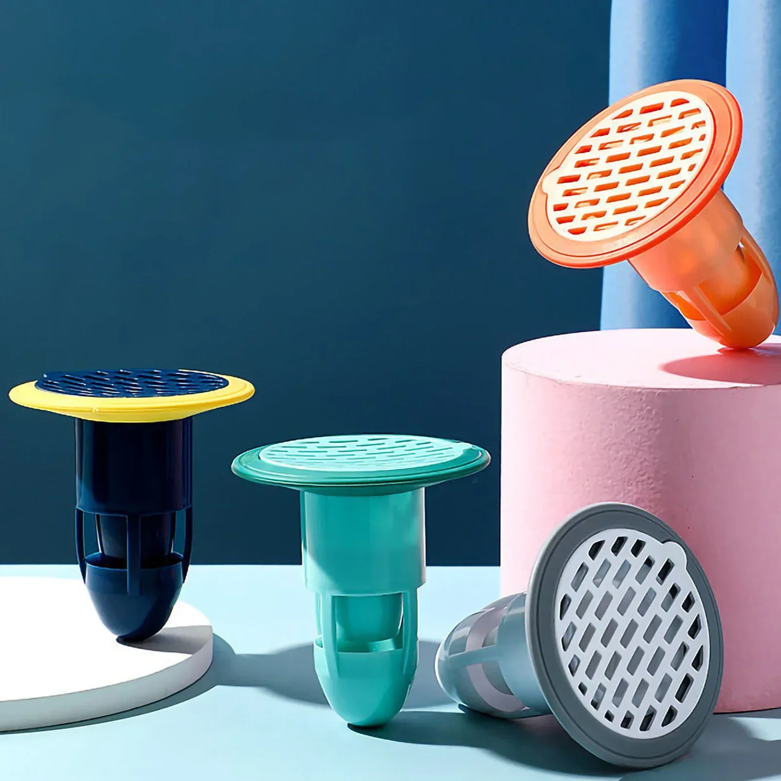 Floor drain filter shower drain plug shower drain bath shower floor strainer cover plug trap silicone anti-odor sink bathroom water drain filter insect prevention deodorant