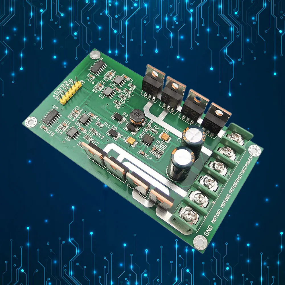 10A DC 듀얼 모터 드라이브 보드 피크 30A H-브리지 MOSFET DC 모터 드라이버 보드 3V-36V 브레이크 기능 포함