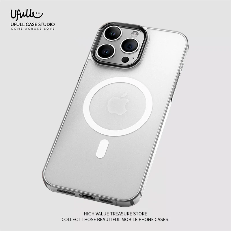 

iPhone Frosted Glass Case For IPhone 15 14 13 Pro Max 15 14 Plus Magnetic Shell Magsafe Support Wireless Charging Phone Cover