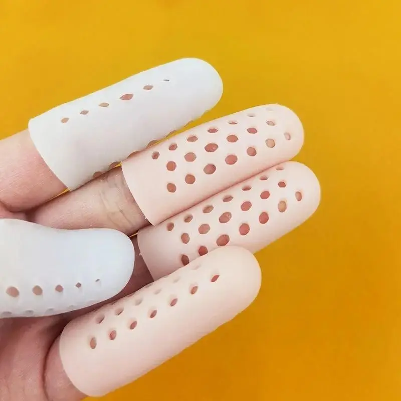 

10pcs Breathable protective silica gel protective sleeve wear antiskid injured finger gloves work wear write antalgic cocoon