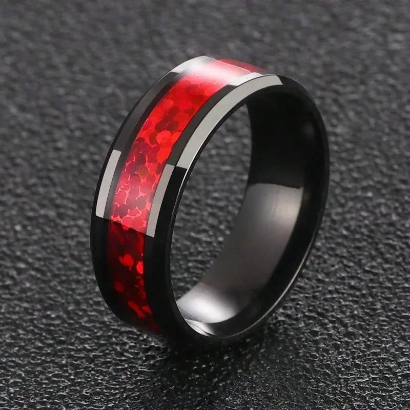 Fashion Couple Rings For Lover's Romantic Women Red Heart