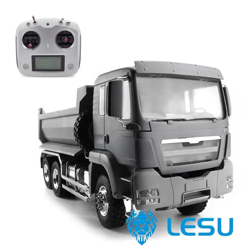 Lesu 1/14 Rc Modello 6*6 Cilindro Anteriore Idraulico Dumper Camion Ribaltabile Radio Outdoor Rc Heavy Machine Toys