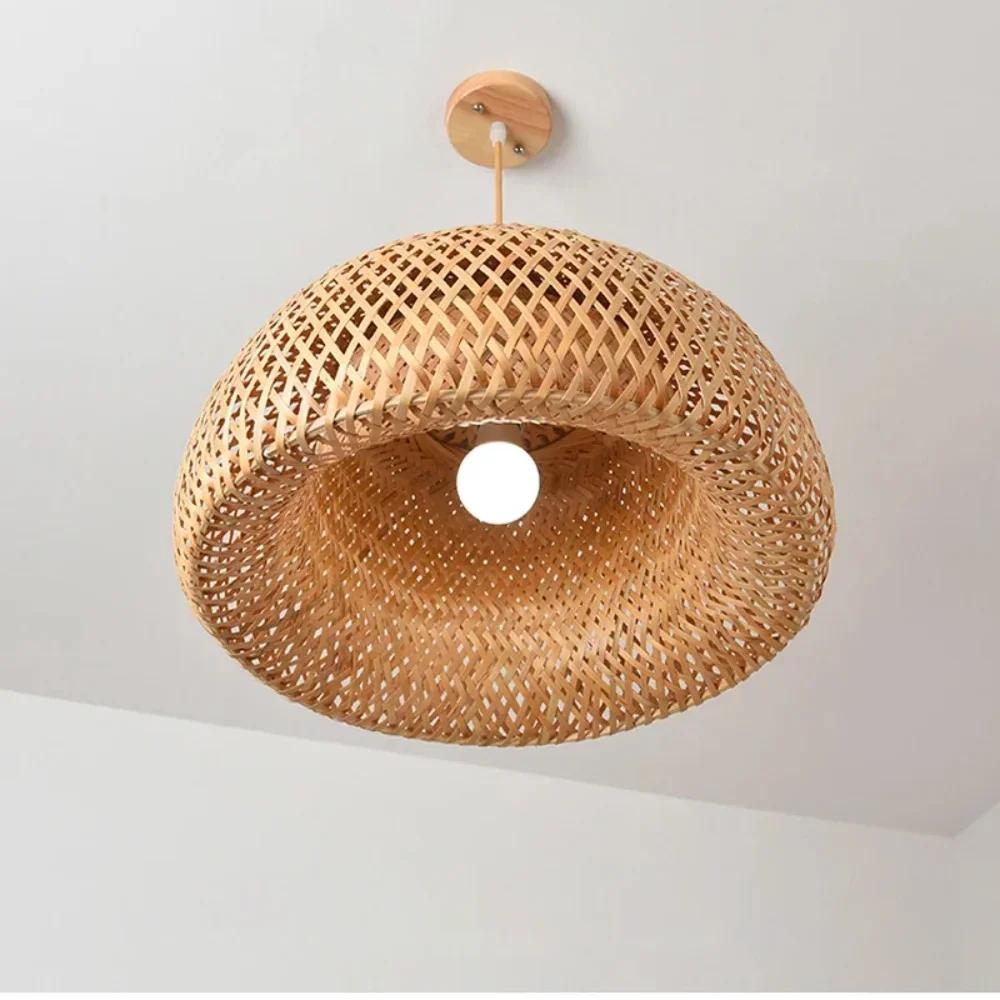 Hot Sale Decor Wooden Lamp Bar Cafe Festival Hotel Lantern Decoration Rattan Bamboo Woven Camping Craft Table Decor Lamp 5