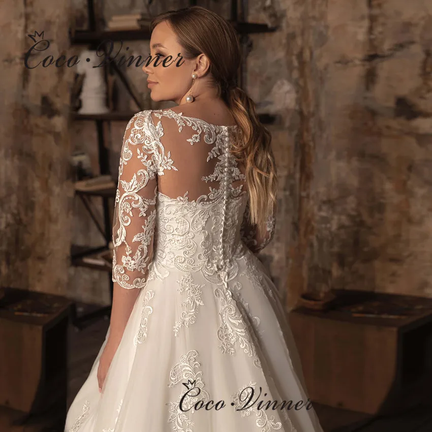Lace emboridery on net bride dresses A line half sleeves South America style simple wedding dresses for women W1027 wedding dresses