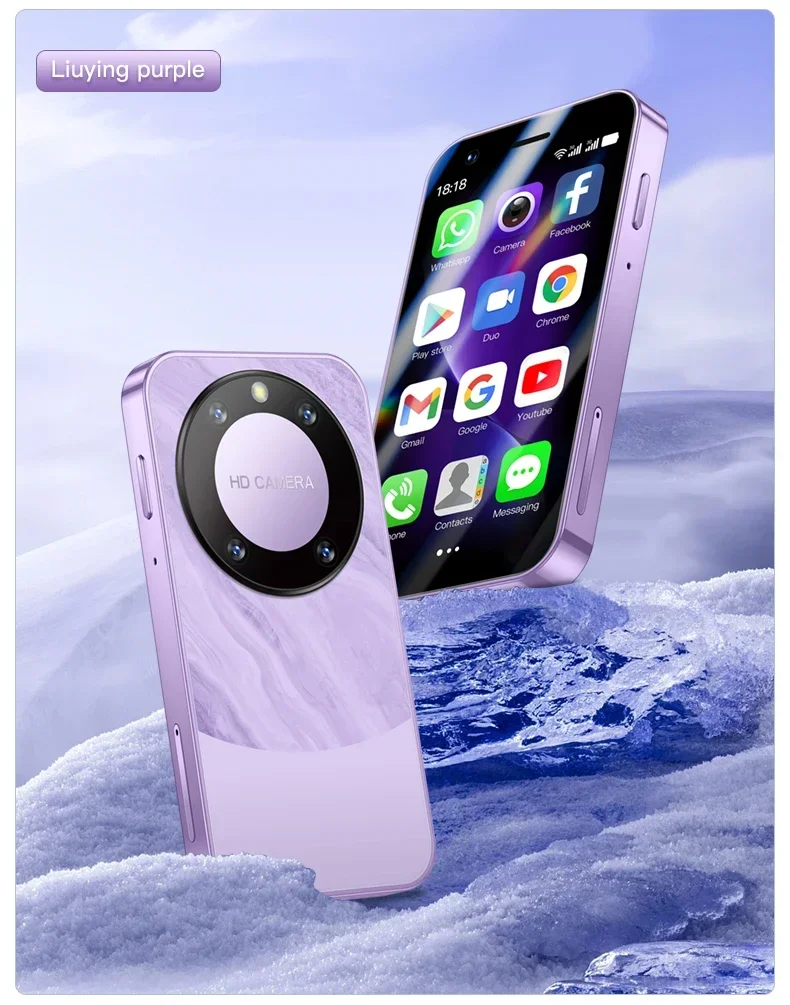 Teléfono Inteligente Mini FUFFI F8 Pro, Teléfono Android con Face ID, Portátil, Mini Celular de 8.1 Pulgadas HD, 16 GB de ROM, Batería de 2000 mAh