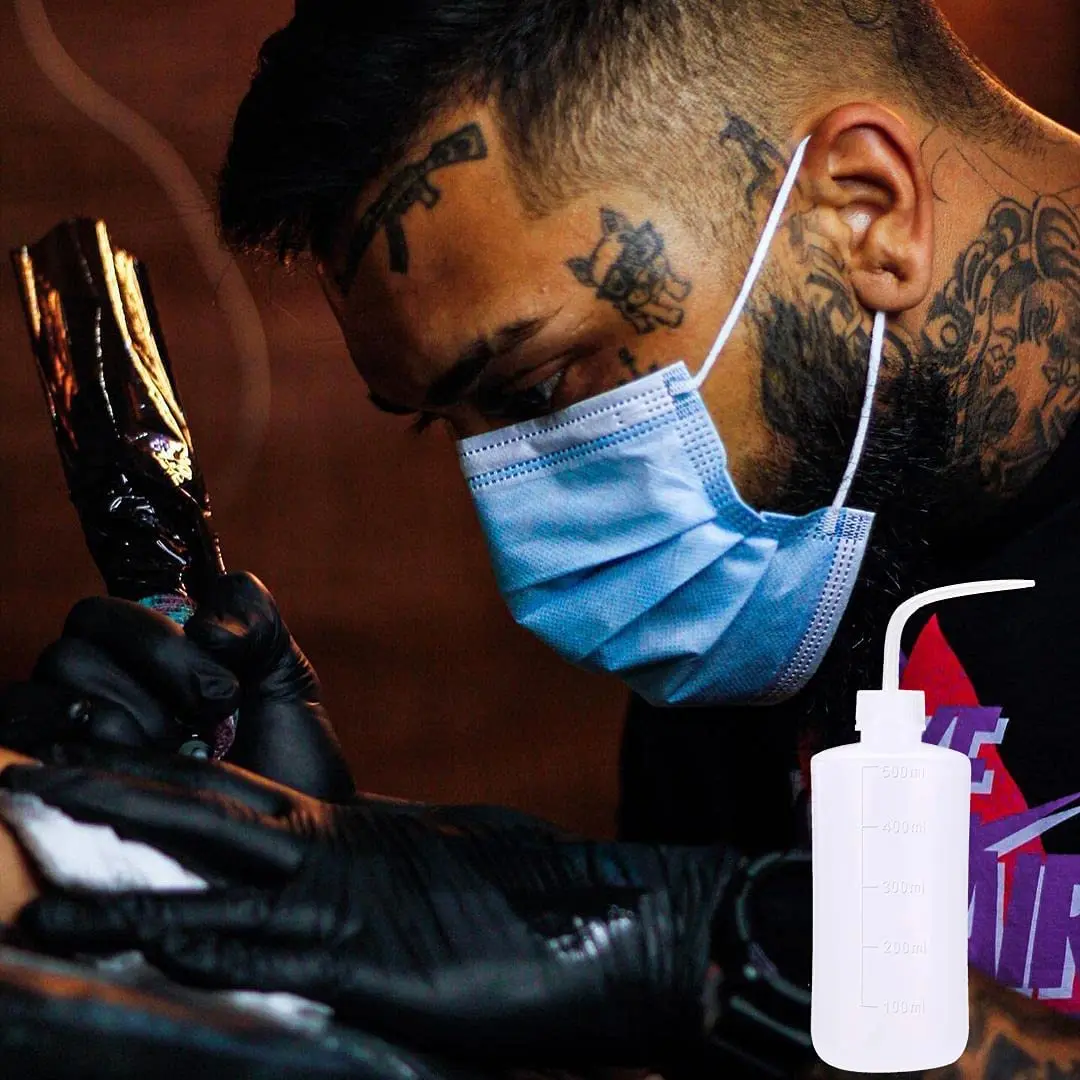 250/500ml Tattoo Spray Bottle Plastic Safety Wash Bottles Lab Tattoo Squeeze Bottle Tattoo Accessories Microblading Supplies 6